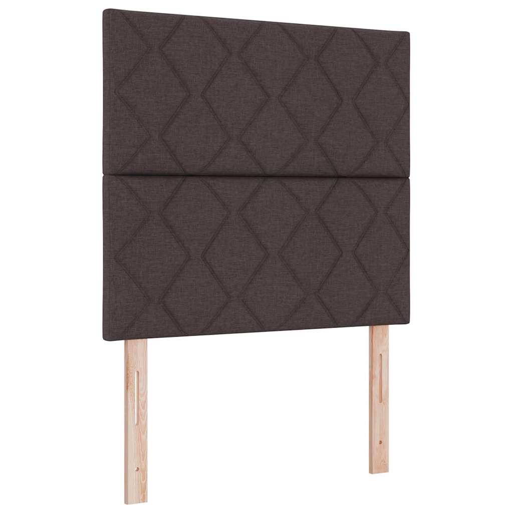 Boxspringbed met matras Donkerbruin 120 x 190 cm Stof is nu te koop bij PeponiXL, paradijselijk wonen!