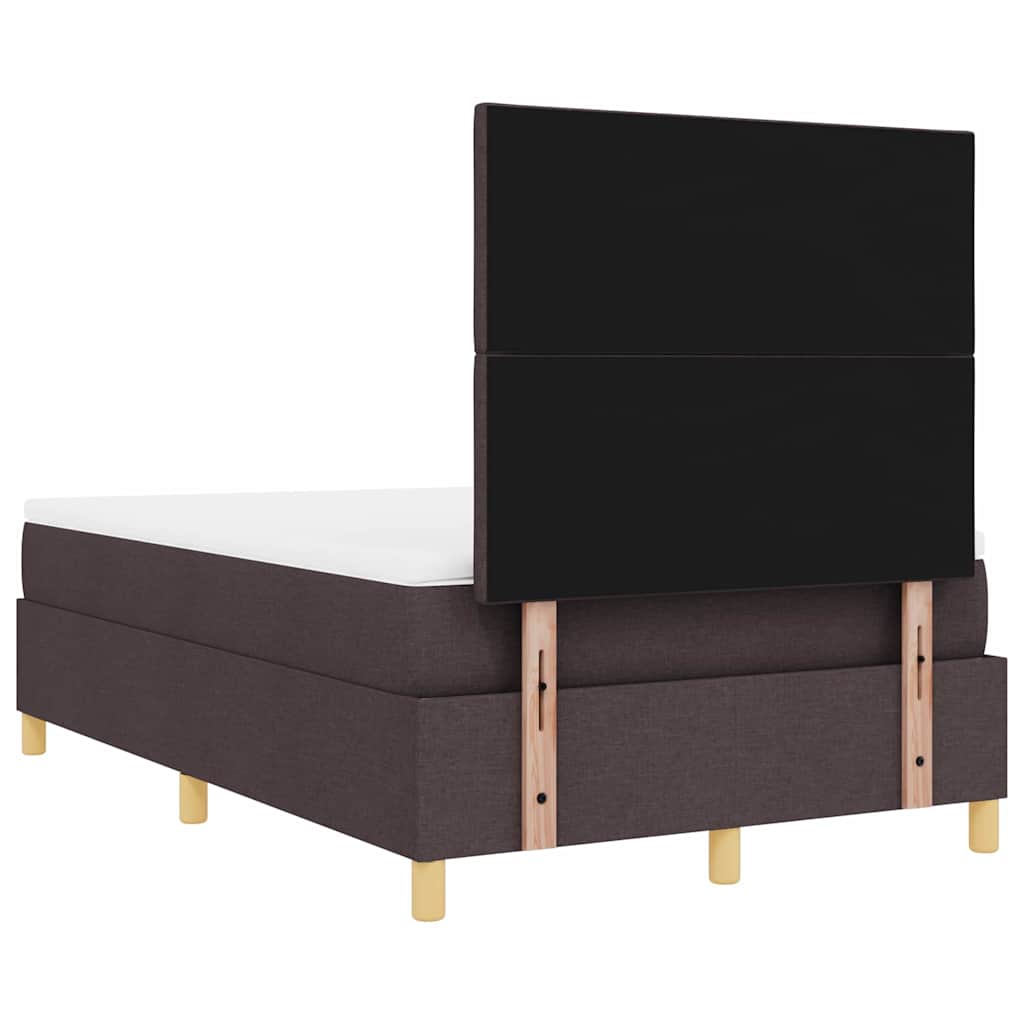 Boxspringbed met matras Donkerbruin 120 x 190 cm Stof is nu te koop bij PeponiXL, paradijselijk wonen!