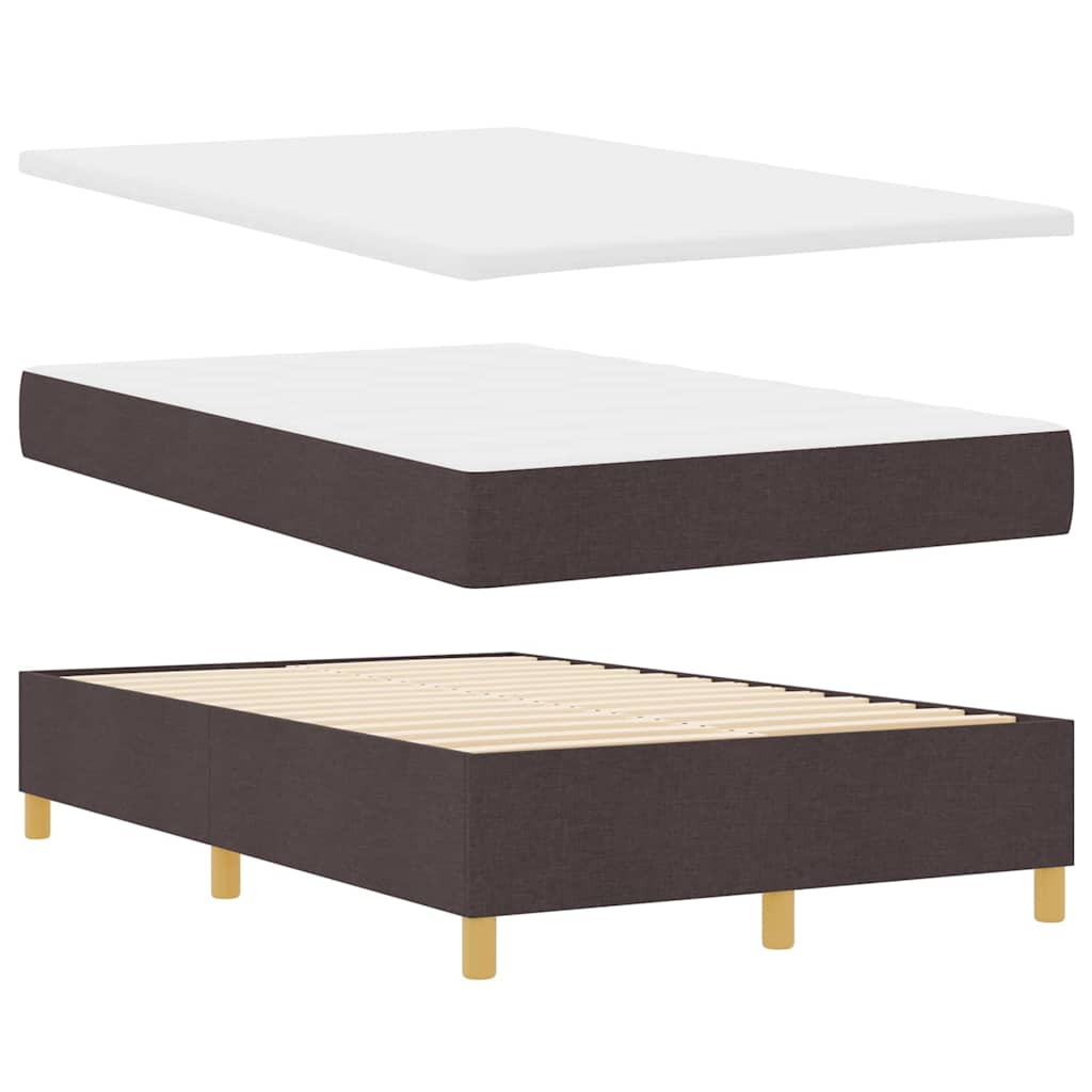 Boxspringbed met matras Donkerbruin 120 x 200 cm Stof is nu te koop bij PeponiXL, paradijselijk wonen!