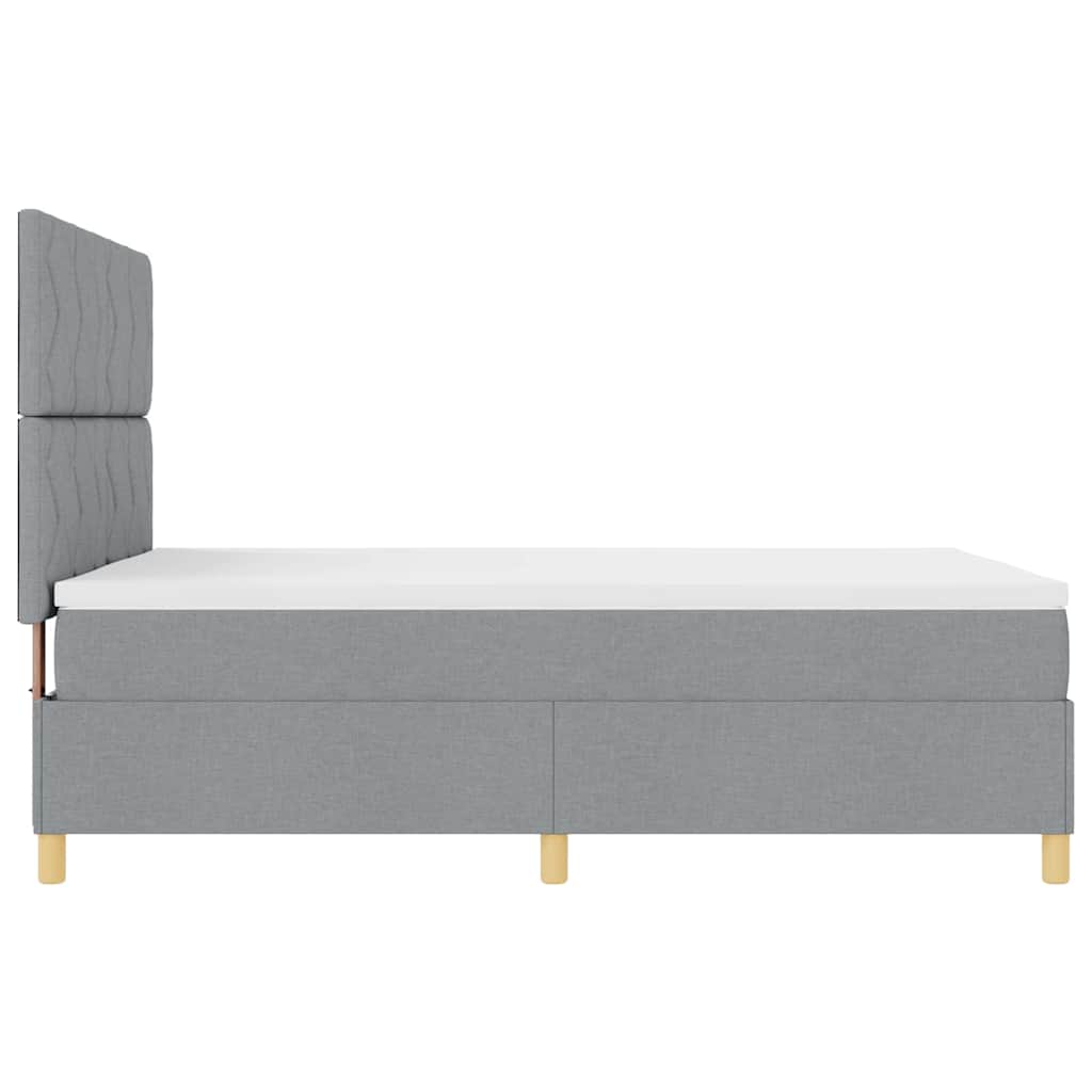 Boxspringbed met matras Lichtgrijs 160 x 200 cm Stof is nu te koop bij PeponiXL, paradijselijk wonen!