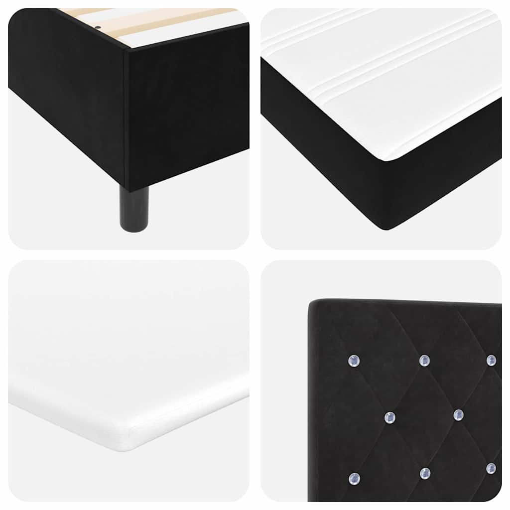 Boxspringbed met matras Zwart 120 x 190 cm Fluweel