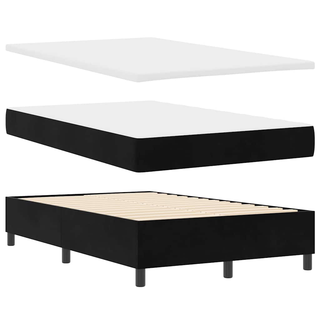 Boxspringbed met matras Zwart 120 x 190 cm Fluweel