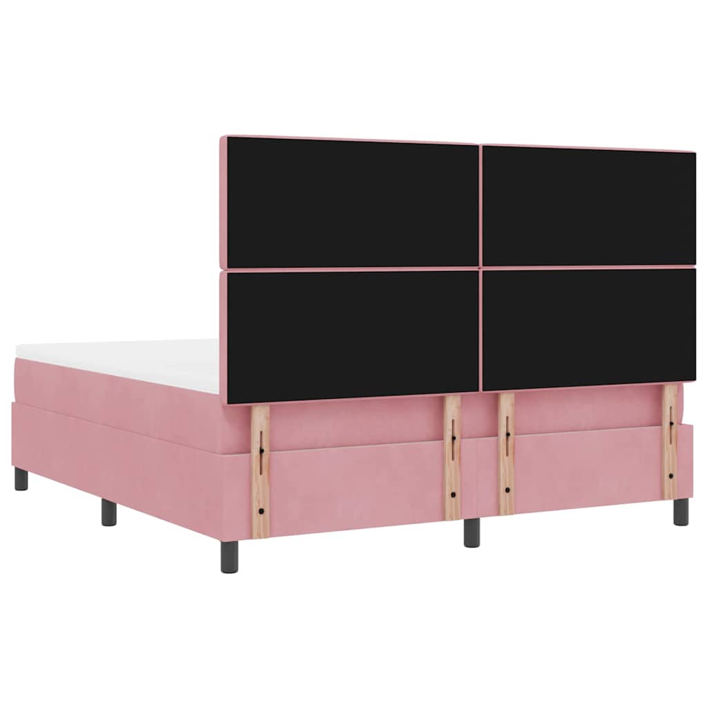 Boxspringbed met matras Roze 180 x 200 cm Fluweel