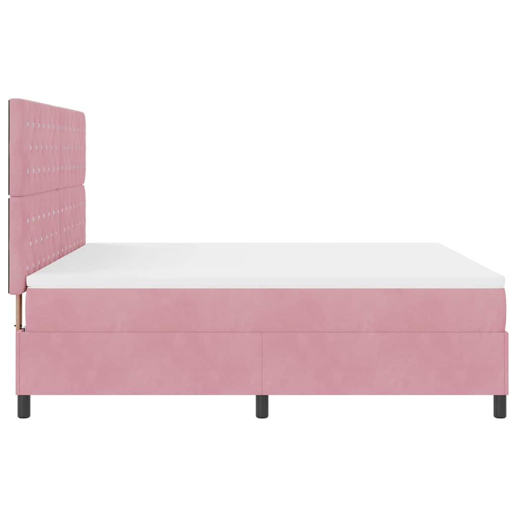 Boxspringbed met matras Roze 180 x 200 cm Fluweel