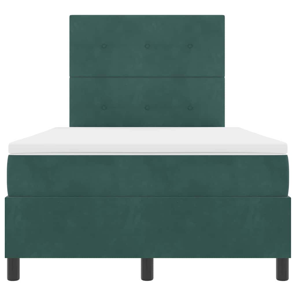 Boxspringbed met matras Donkergroen 120 x 200 cm Fluweel is nu te koop bij PeponiXL, paradijselijk wonen!