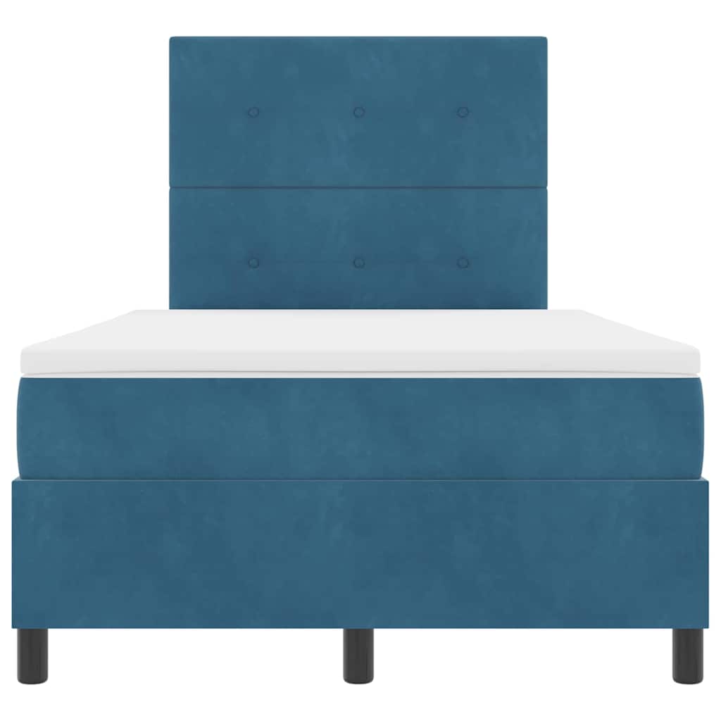Boxspringbed met matras Donkerblauw 120 x 200 cm Fluweel is nu te koop bij PeponiXL, paradijselijk wonen!