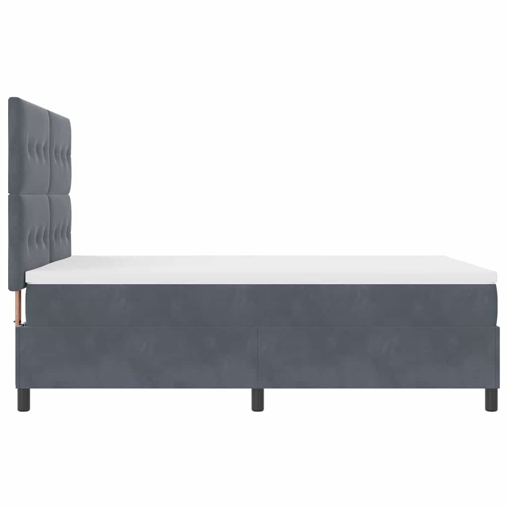 Boxspringbed met matras Donkergrijs 160 x 200 cm Fluweel is nu te koop bij PeponiXL, paradijselijk wonen!