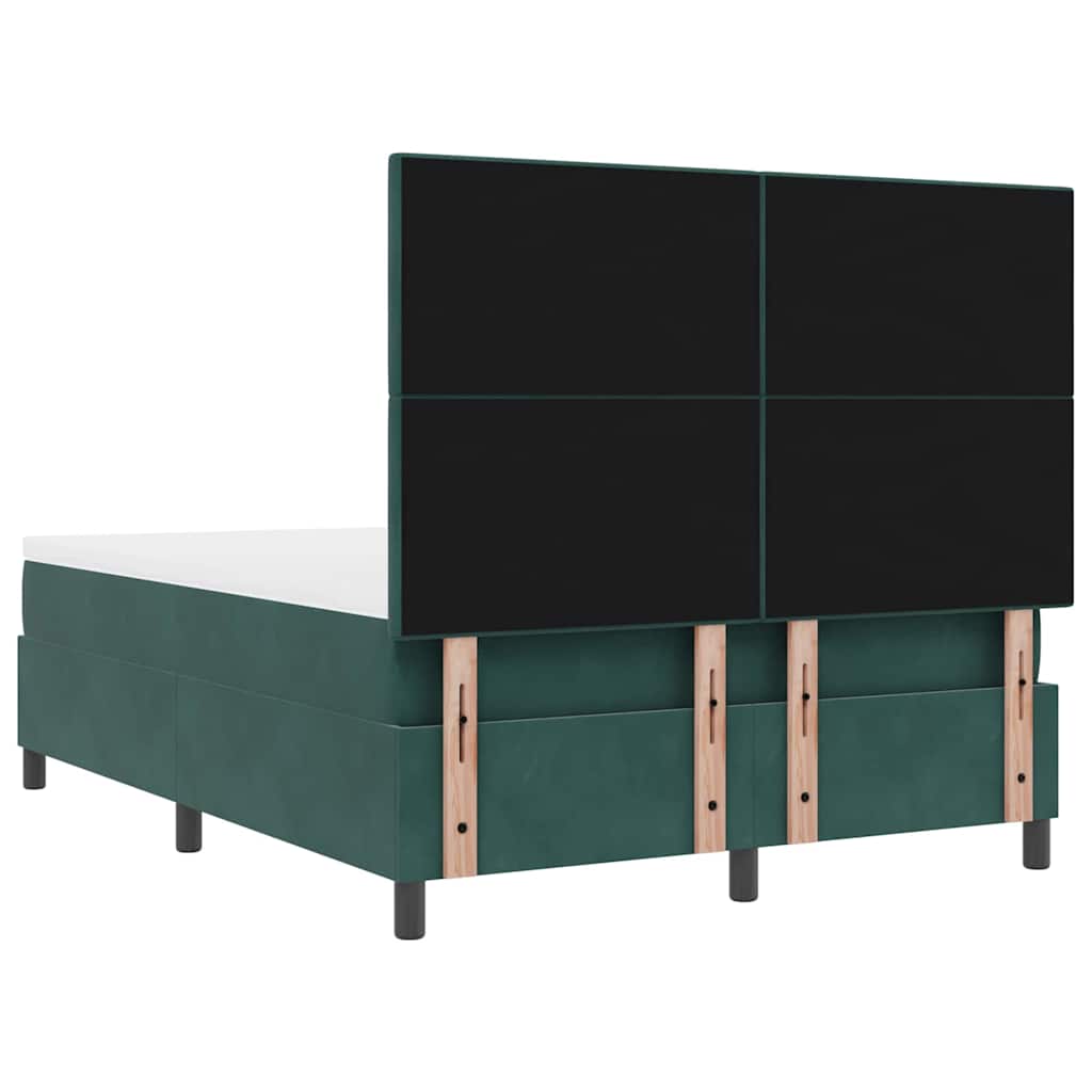 Boxspringbed met matras Donkergroen 160 x 200 cm Fluweel is nu te koop bij PeponiXL, paradijselijk wonen!