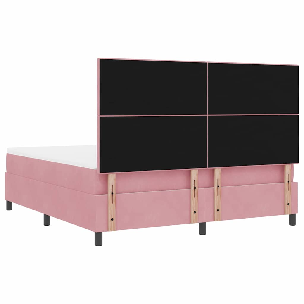 Boxspringbed met matras Roze 180 x 200 cm Fluweel is nu te koop bij PeponiXL, paradijselijk wonen!