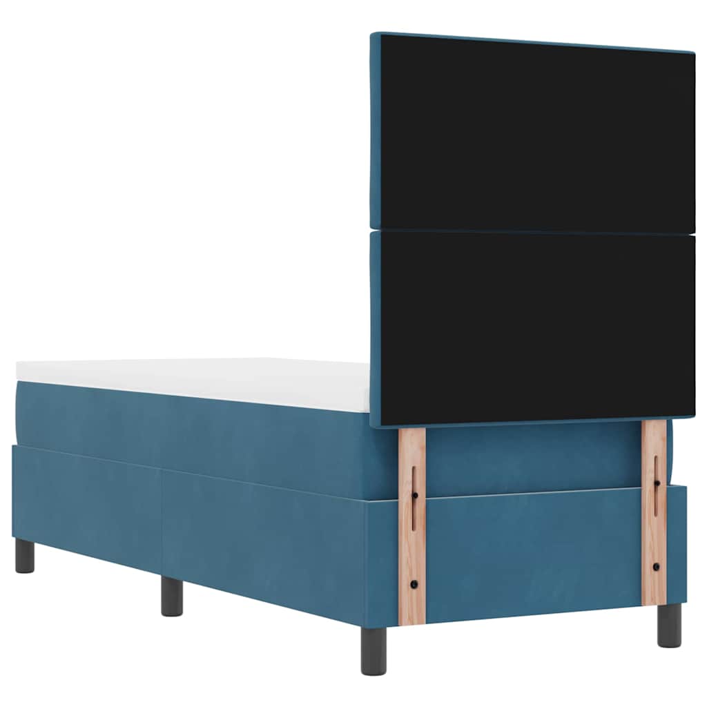 Boxspringbed met hoofdeinde Donkerblauw 80 x 200 cm Fluweel is nu te koop bij PeponiXL, paradijselijk wonen!