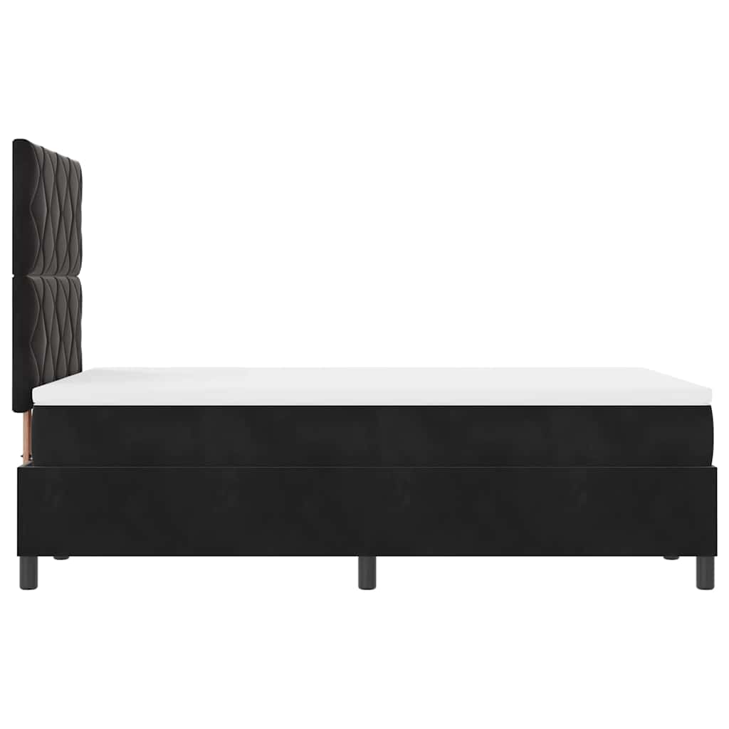 Boxspringbed met matras Zwart 120 x 200 cm Fluweel is nu te koop bij PeponiXL, paradijselijk wonen!