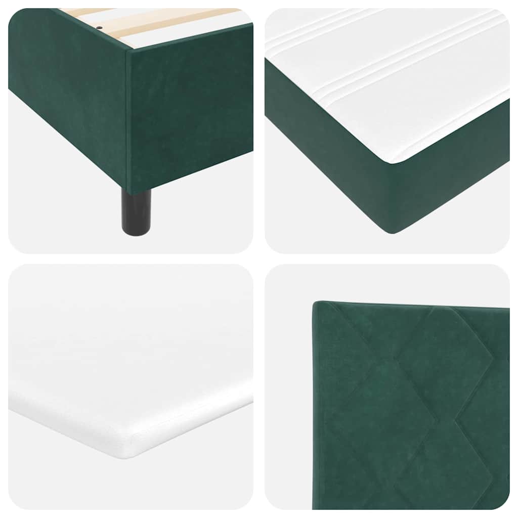 Boxspringbed met matras Donkergroen 140 x 190 cm Fluweel is nu te koop bij PeponiXL, paradijselijk wonen!