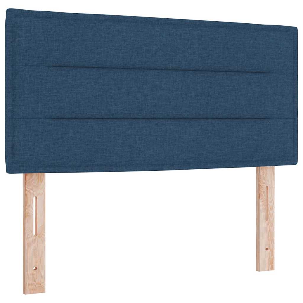 Boxspringbed met matras met hoofdeinde Blauw 90 x 190 cm Stof is nu te koop bij PeponiXL, paradijselijk wonen!