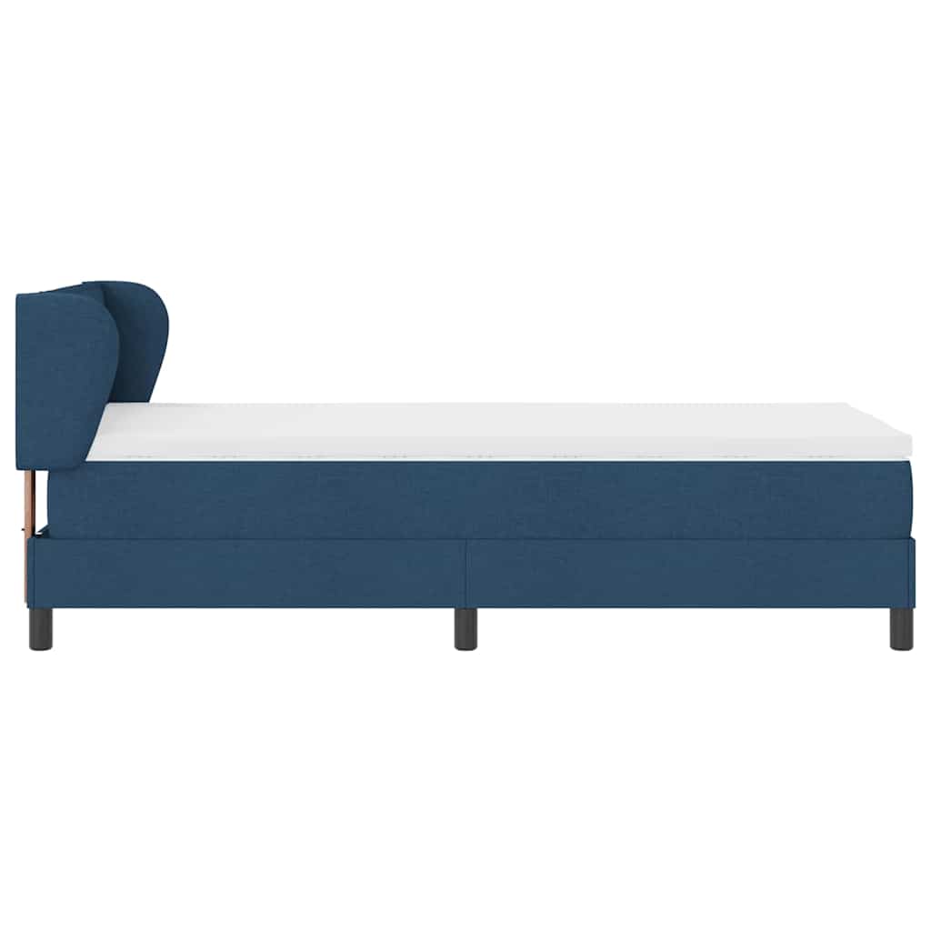 Boxspringbed met matras met hoofdeinde Blauw 90 x 190 cm Stof is nu te koop bij PeponiXL, paradijselijk wonen!