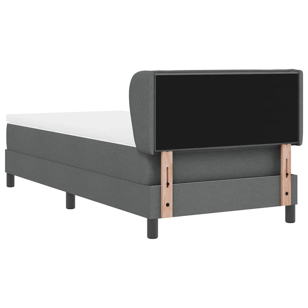 Boxspringbed met matras Donkergrijs 90 x 200 cm Stof is nu te koop bij PeponiXL, paradijselijk wonen!