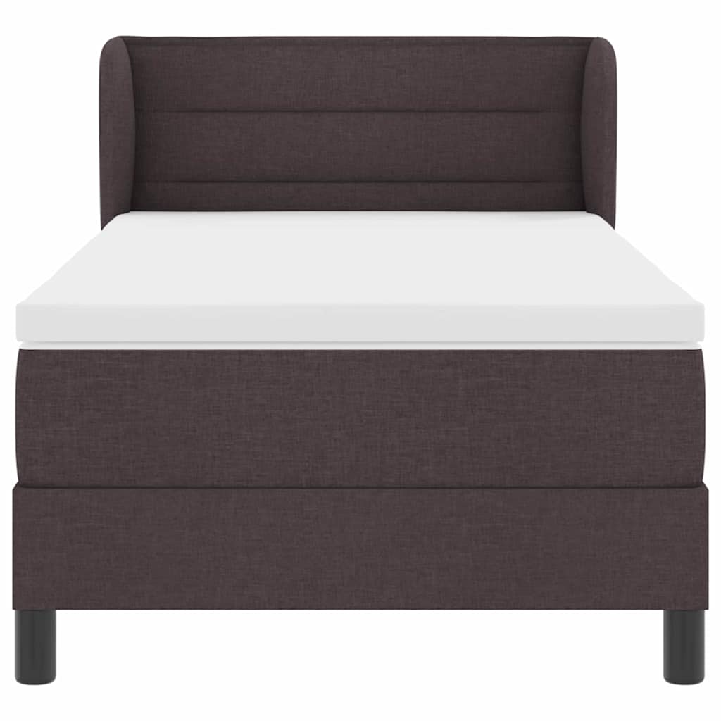 Boxspringbed met matras Donkerbruin 90 x 200 cm Stof is nu te koop bij PeponiXL, paradijselijk wonen!