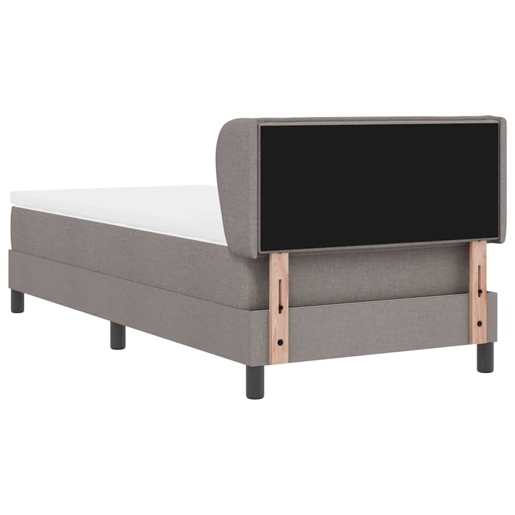 Boxspringbed met matras met hoofdeinde Taupe 90 x 200 cm Stof is nu te koop bij PeponiXL, paradijselijk wonen!