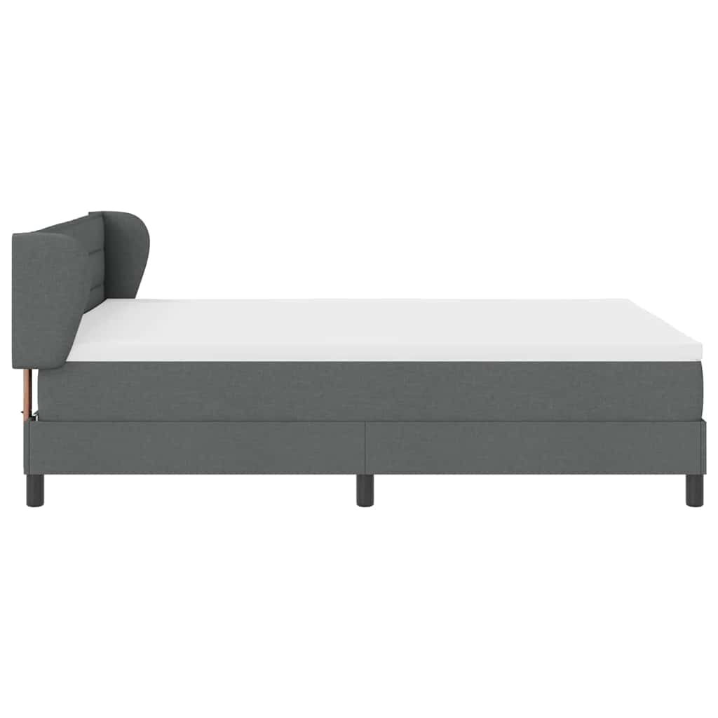 Boxspringbed met matras Donkergrijs 140 x 190 cm Stof is nu te koop bij PeponiXL, paradijselijk wonen!