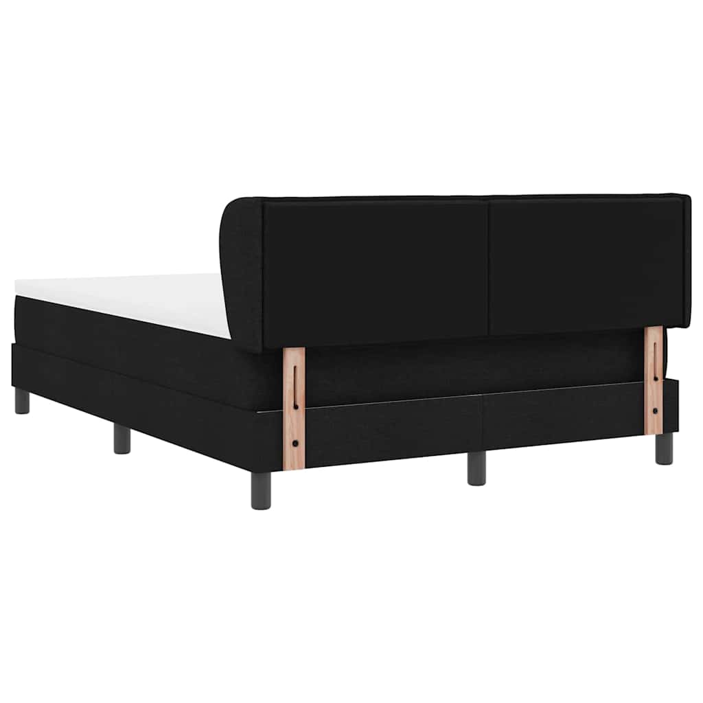 Boxspringbed met matras met hoofdeinde Zwart 140 x 190 cm Stof is nu te koop bij PeponiXL, paradijselijk wonen!