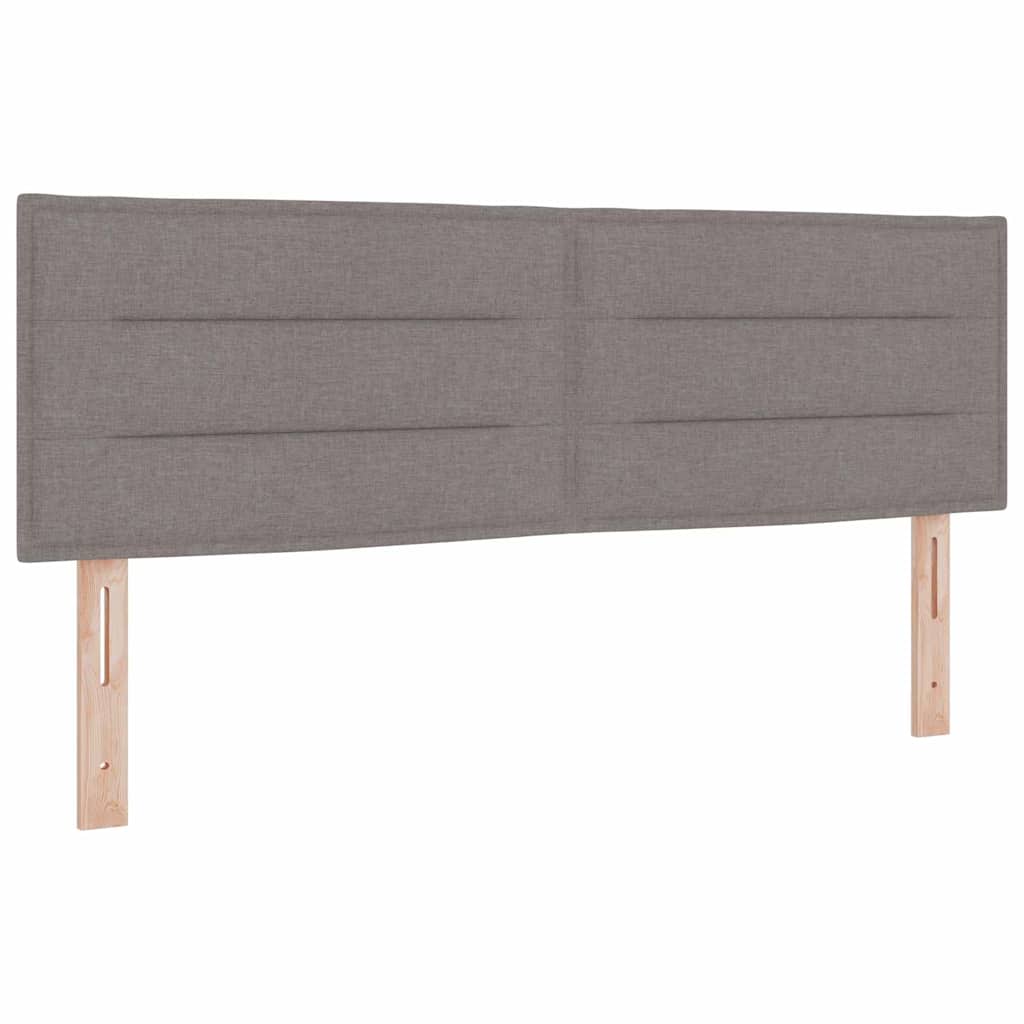 Boxspringbed met matras met hoofdeinde Taupe 140 x 190 cm Stof is nu te koop bij PeponiXL, paradijselijk wonen!