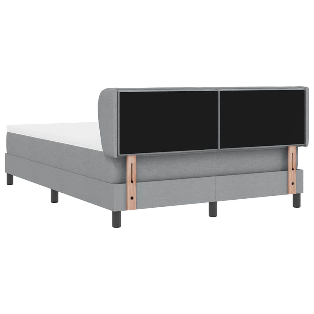 Boxspringbed met matras Lichtgrijs 140 x 200 cm Stof is nu te koop bij PeponiXL, paradijselijk wonen!