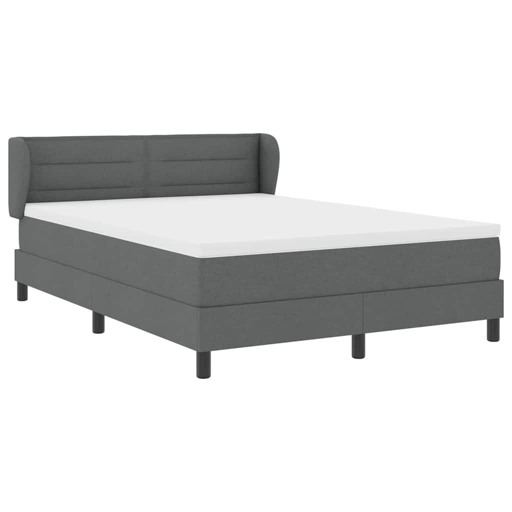 Boxspringbed met matras Donkergrijs 140 x 200 cm Stof is nu te koop bij PeponiXL, paradijselijk wonen!