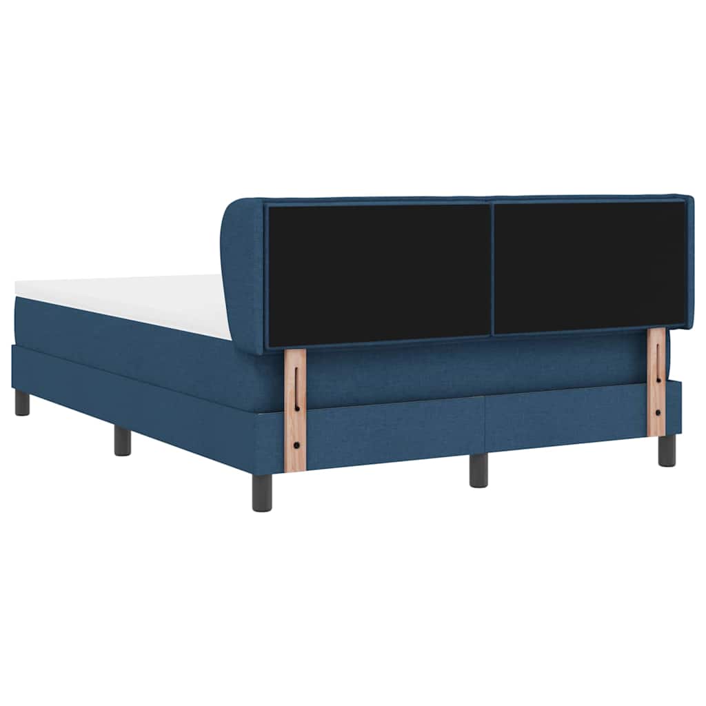 Boxspringbed met matras met hoofdeinde Blauw 140 x 200 cm Stof is nu te koop bij PeponiXL, paradijselijk wonen!