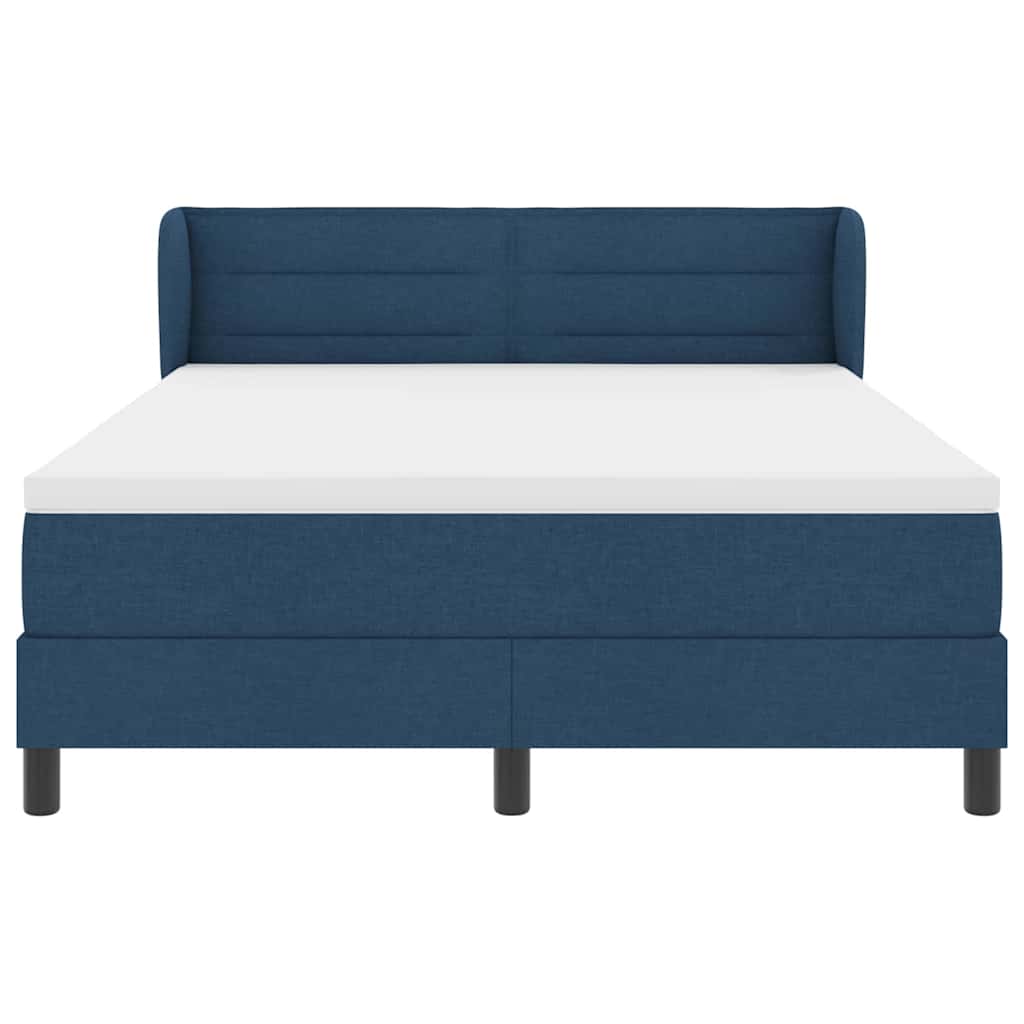 Boxspringbed met matras met hoofdeinde Blauw 140 x 200 cm Stof is nu te koop bij PeponiXL, paradijselijk wonen!