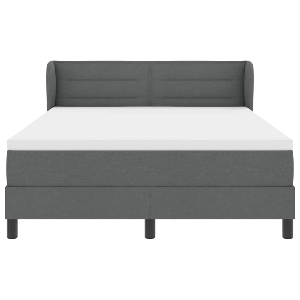 Boxspringbed met matras Donkergrijs 160 x 200 cm Stof is nu te koop bij PeponiXL, paradijselijk wonen!