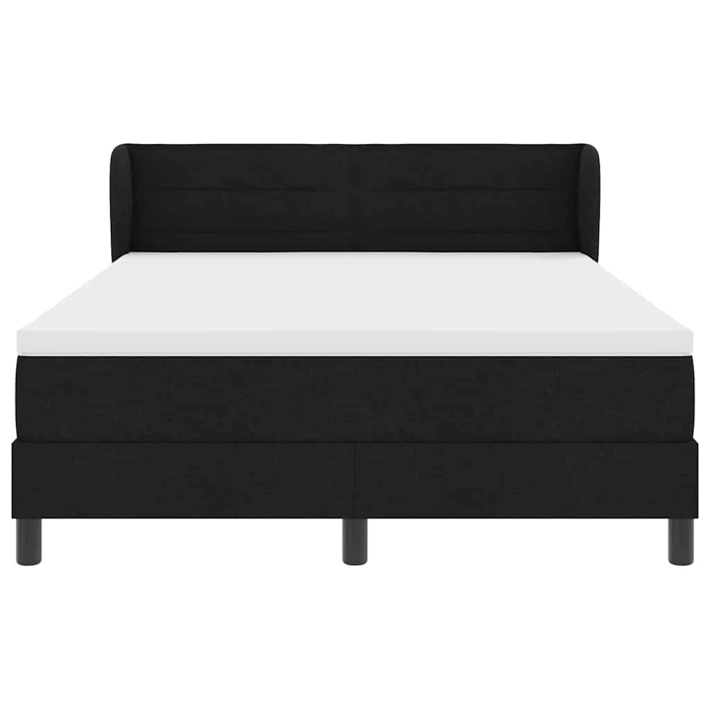 Boxspringbed met matras met hoofdeinde Zwart 160 x 200 cm Stof is nu te koop bij PeponiXL, paradijselijk wonen!