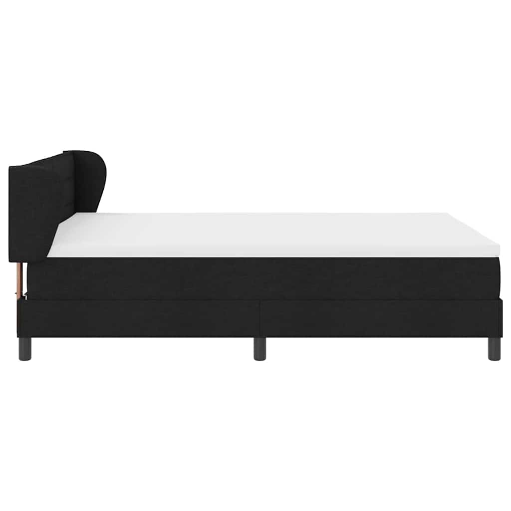 Boxspringbed met matras met hoofdeinde Zwart 160 x 200 cm Stof is nu te koop bij PeponiXL, paradijselijk wonen!