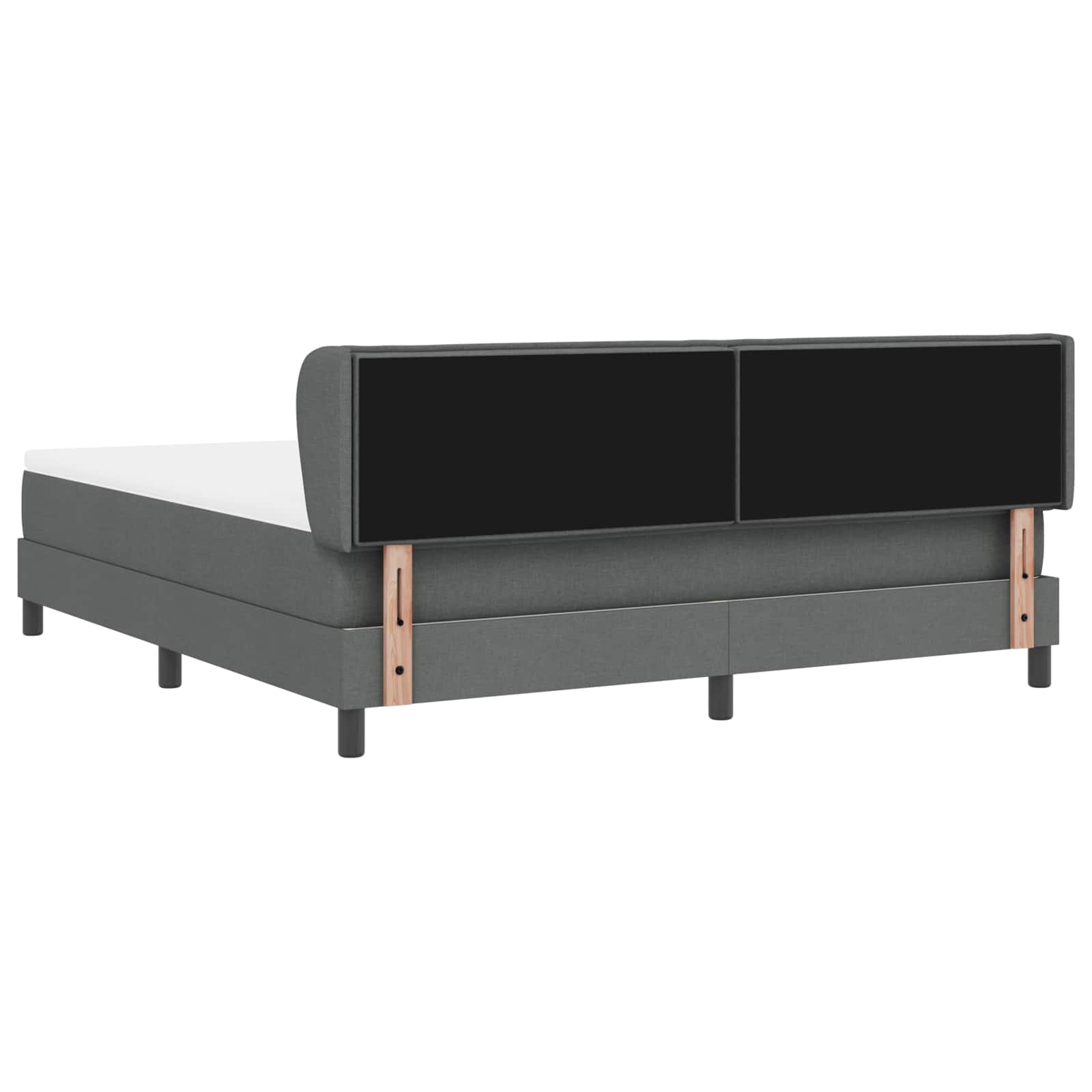 Boxspringbed met matras Donkergrijs 180 x 200 cm Stof is nu te koop bij PeponiXL, paradijselijk wonen!