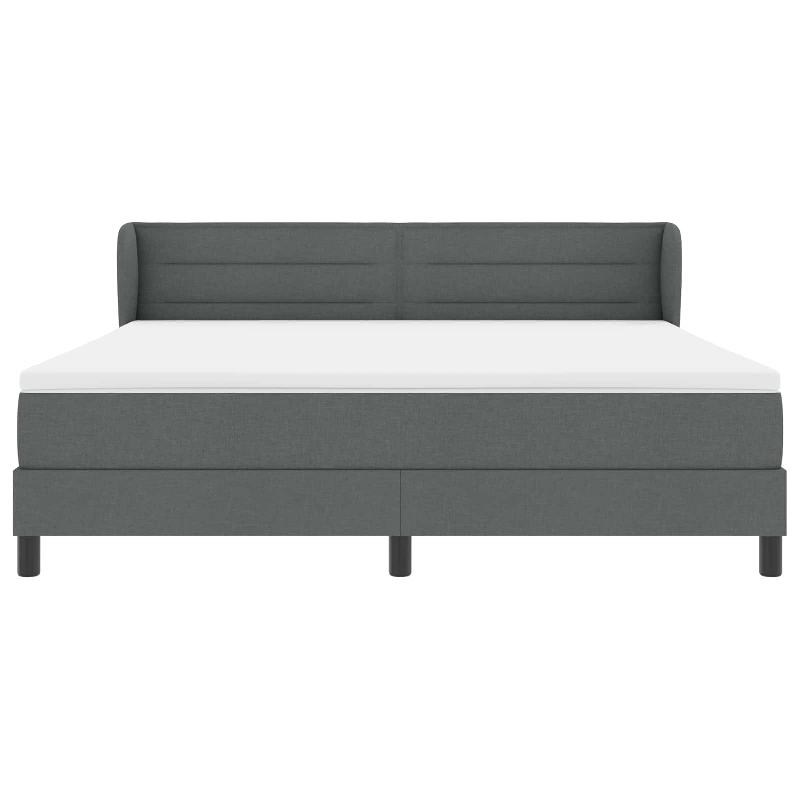 Boxspringbed met matras Donkergrijs 180 x 200 cm Stof is nu te koop bij PeponiXL, paradijselijk wonen!