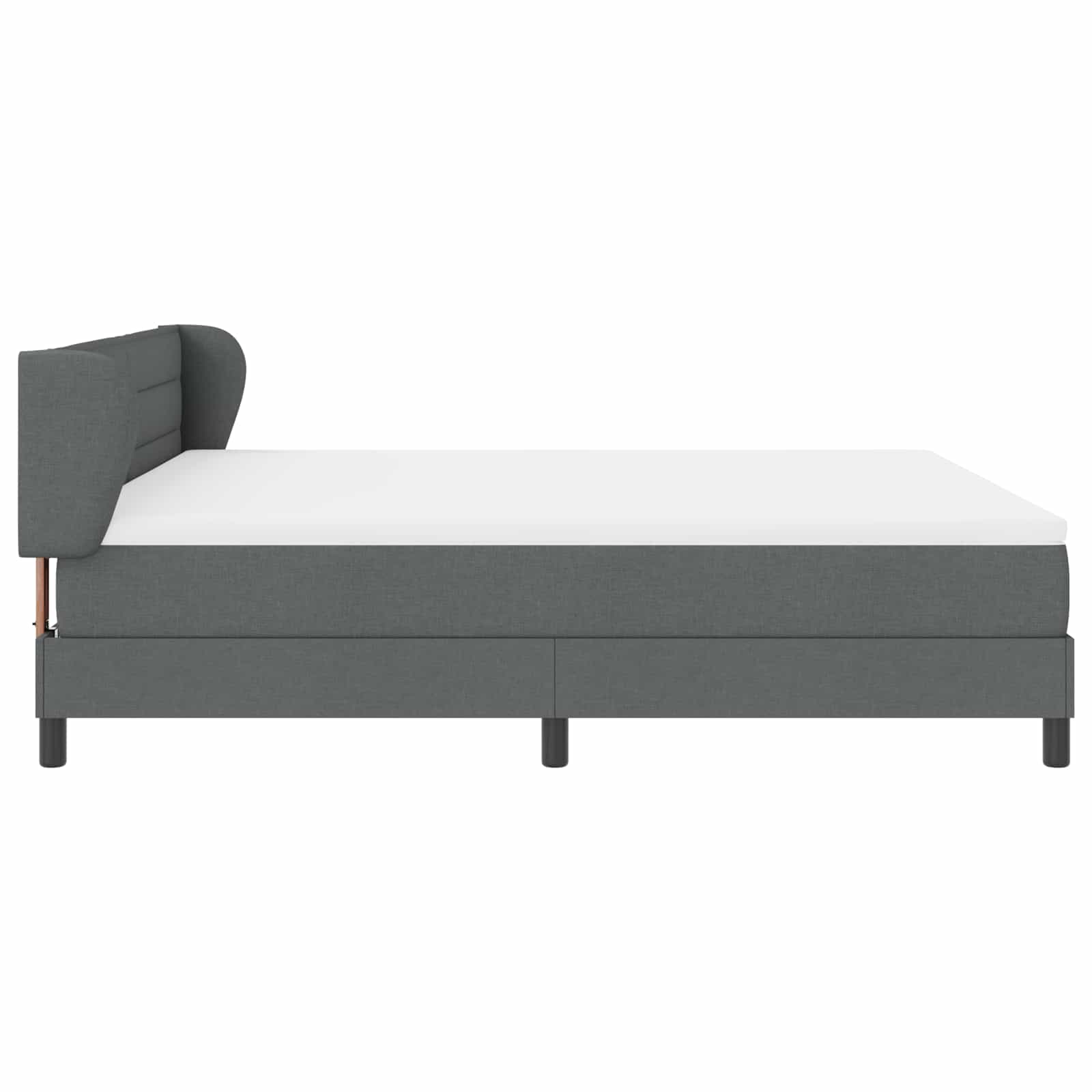 Boxspringbed met matras Donkergrijs 180 x 200 cm Stof is nu te koop bij PeponiXL, paradijselijk wonen!