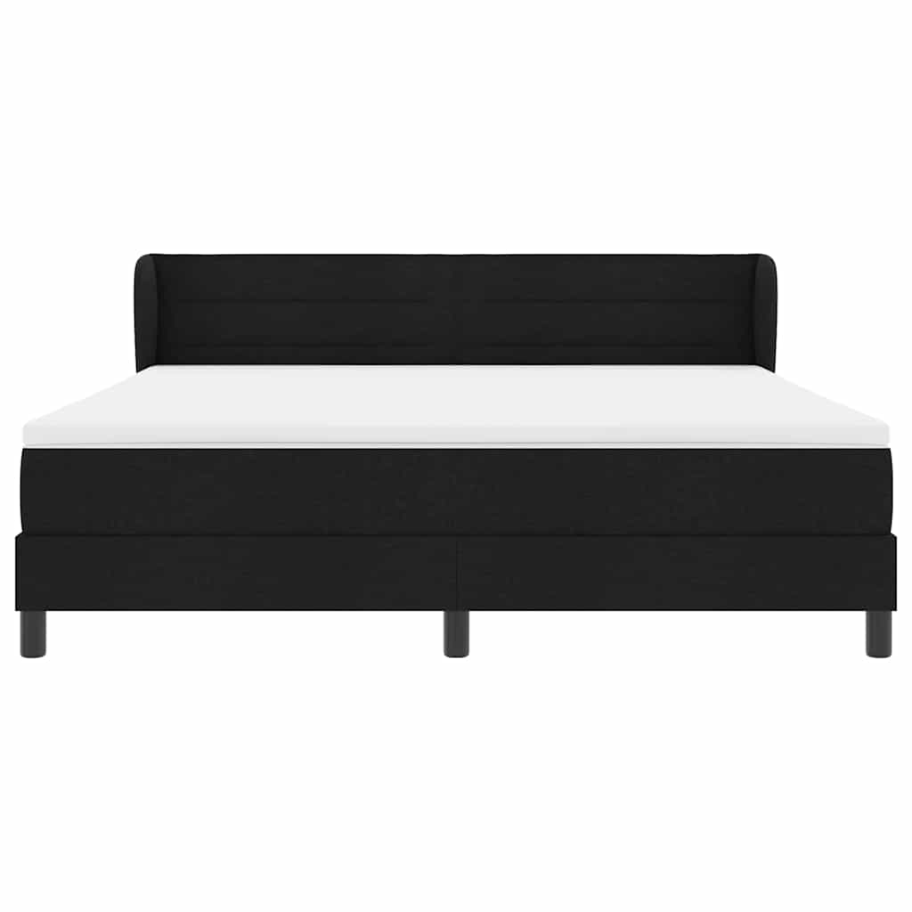 Boxspringbed met matras met hoofdeinde Zwart 180 x 200 cm Stof is nu te koop bij PeponiXL, paradijselijk wonen!