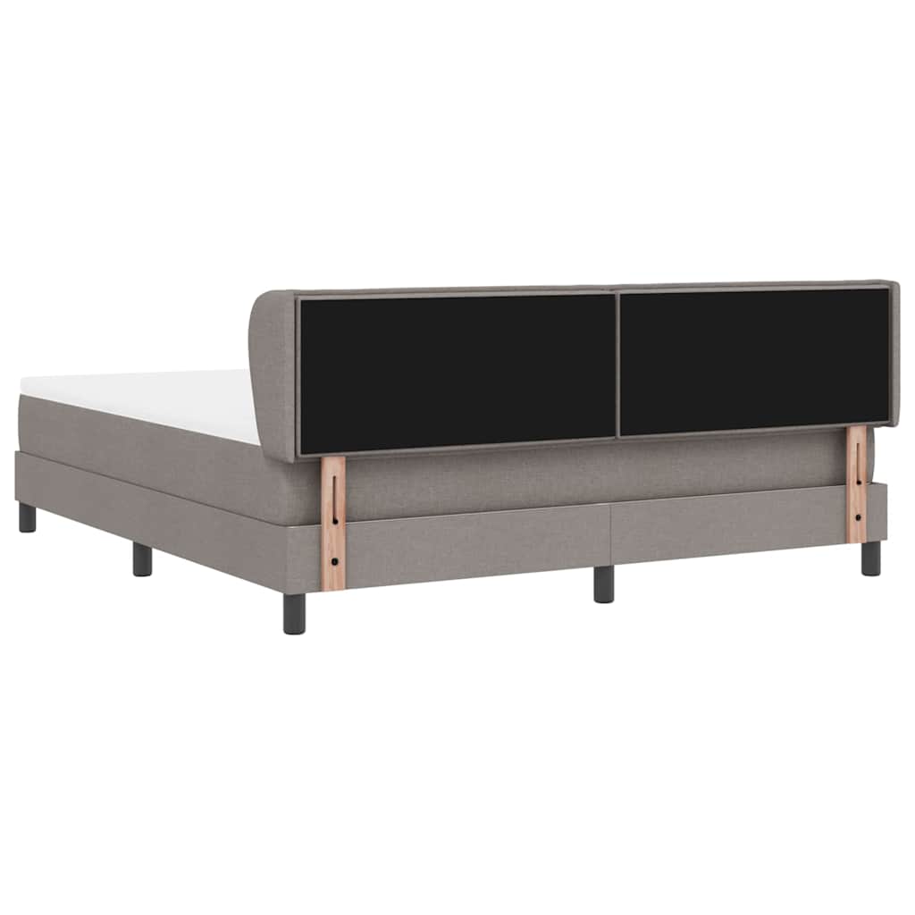 Boxspringbed met matras met hoofdeinde Taupe 180 x 200 cm Stof is nu te koop bij PeponiXL, paradijselijk wonen!