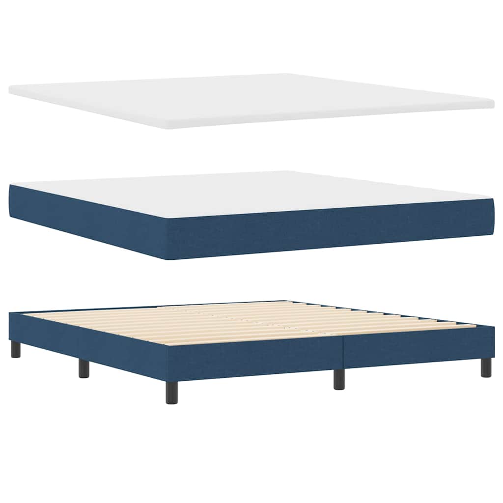 Boxspringbed met matras met hoofdeinde Blauw 180 x 200 cm Stof is nu te koop bij PeponiXL, paradijselijk wonen!