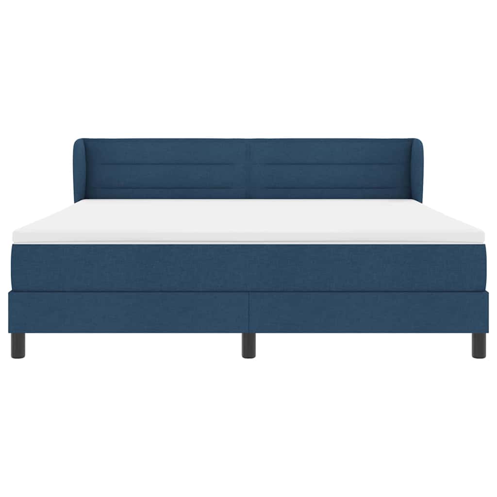 Boxspringbed met matras met hoofdeinde Blauw 180 x 200 cm Stof is nu te koop bij PeponiXL, paradijselijk wonen!