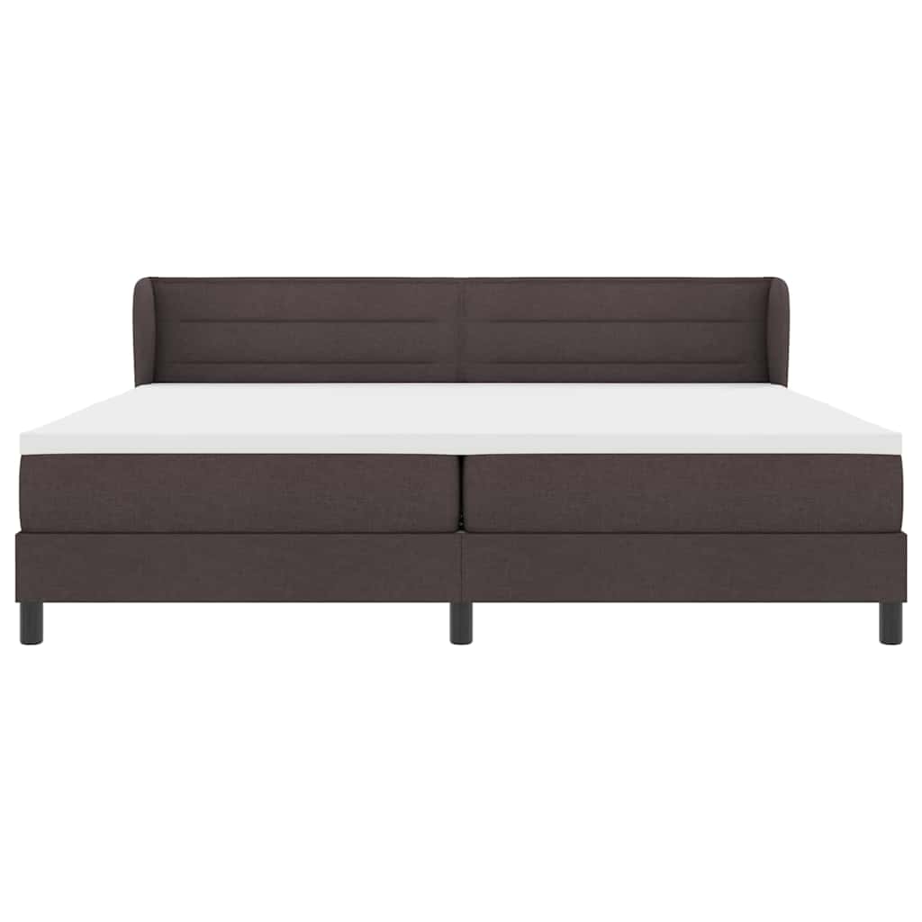 Boxspringbed met matras Donkerbruin 200 x 200 cm Stof is nu te koop bij PeponiXL, paradijselijk wonen!