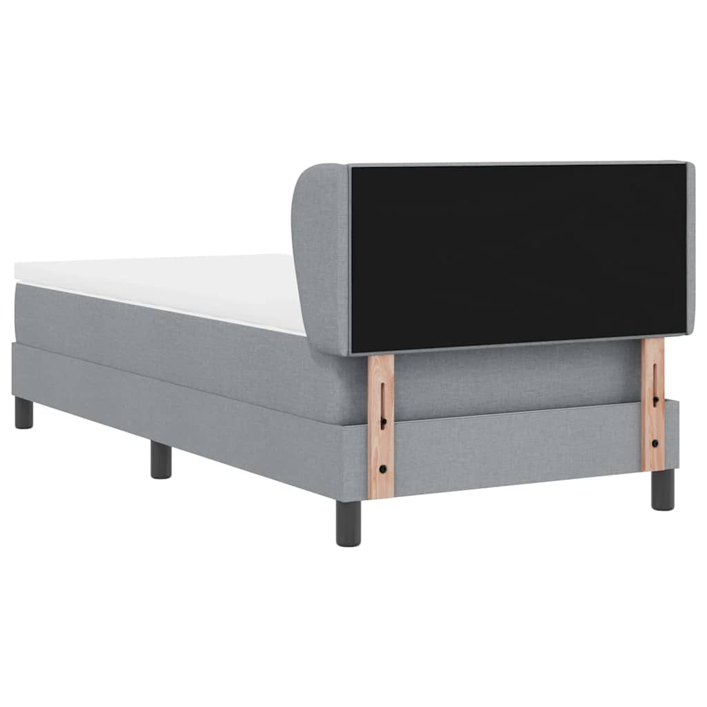 Boxspringbed met matras Lichtgrijs 90 x 200 cm Stof is nu te koop bij PeponiXL, paradijselijk wonen!