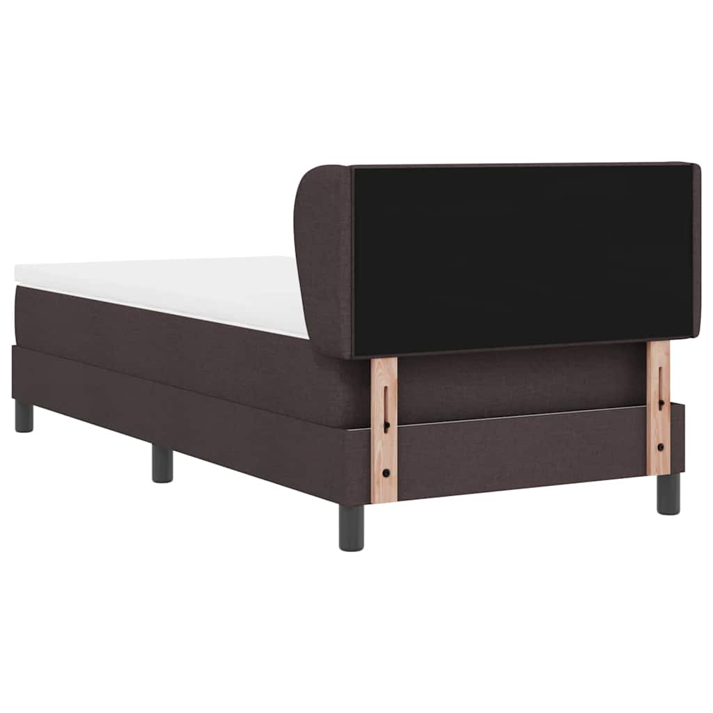 Boxspringbed met matras Donkerbruin 100 x 200 cm Stof is nu te koop bij PeponiXL, paradijselijk wonen!