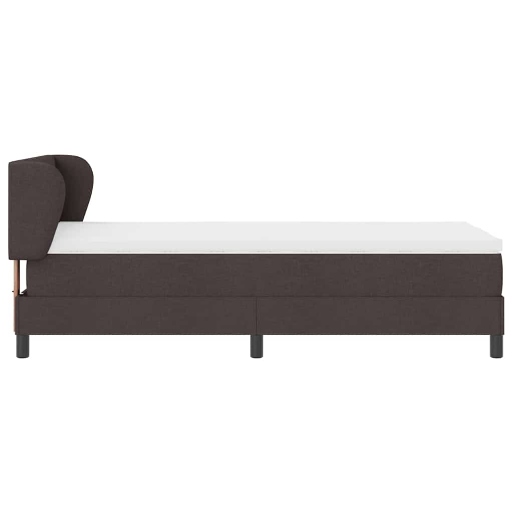 Boxspringbed met matras Donkerbruin 100 x 200 cm Stof is nu te koop bij PeponiXL, paradijselijk wonen!