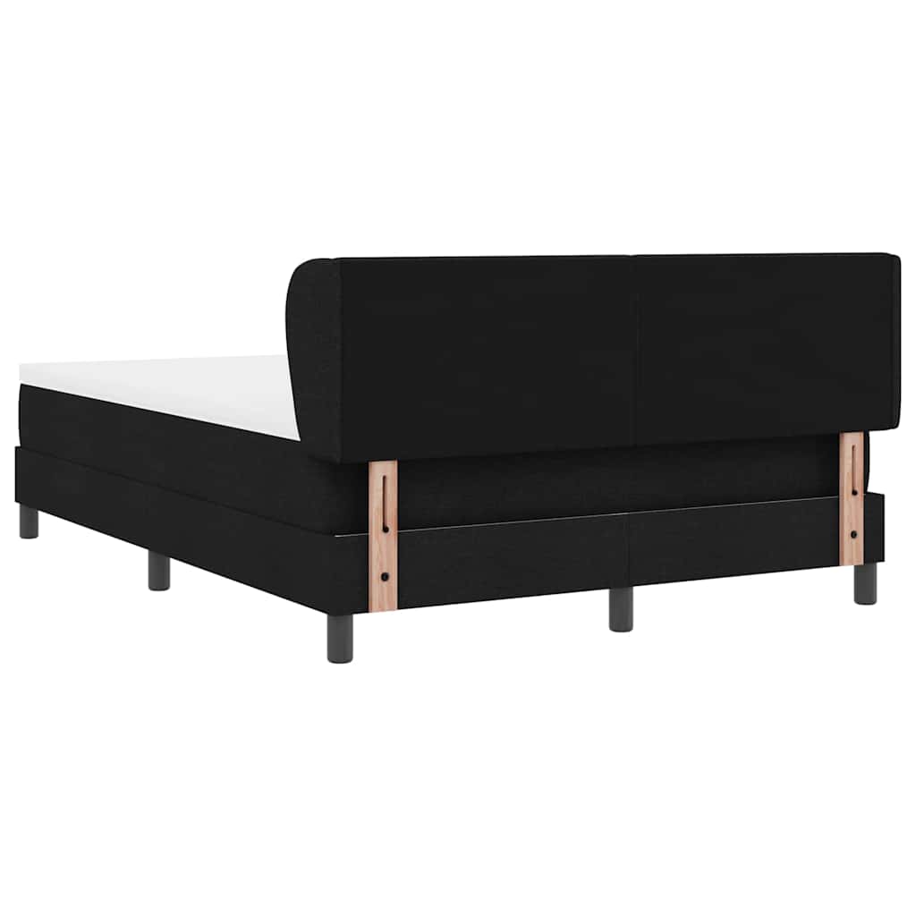 Boxspringbed met matras met hoofdeinde Zwart 140 x 190 cm Stof is nu te koop bij PeponiXL, paradijselijk wonen!