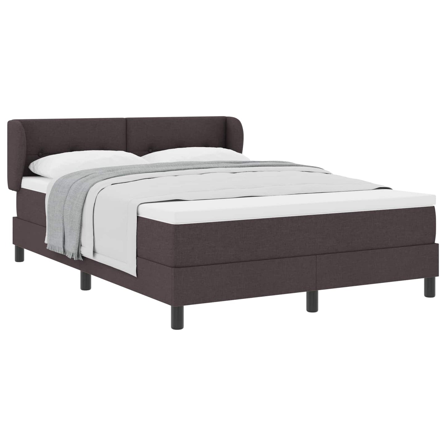 Boxspringbed met matras Donkerbruin 160 x 200 cm Stof is nu te koop bij PeponiXL, paradijselijk wonen!