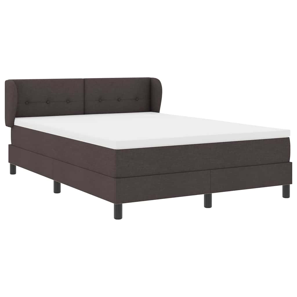 Boxspringbed met matras Donkerbruin 160 x 200 cm Stof is nu te koop bij PeponiXL, paradijselijk wonen!