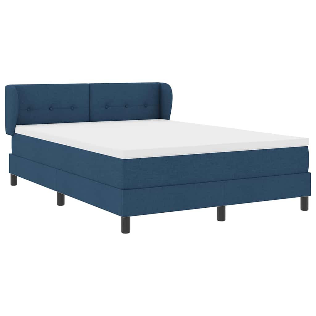Boxspringbed met matras met hoofdeinde Blauw 160 x 200 cm Stof is nu te koop bij PeponiXL, paradijselijk wonen!