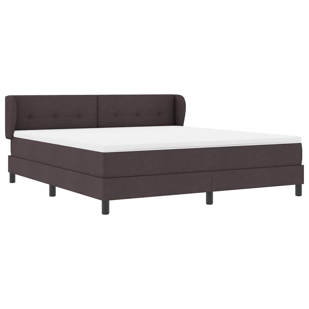 Boxspringbed met matras Donkerbruin 180 x 200 cm Stof is nu te koop bij PeponiXL, paradijselijk wonen!