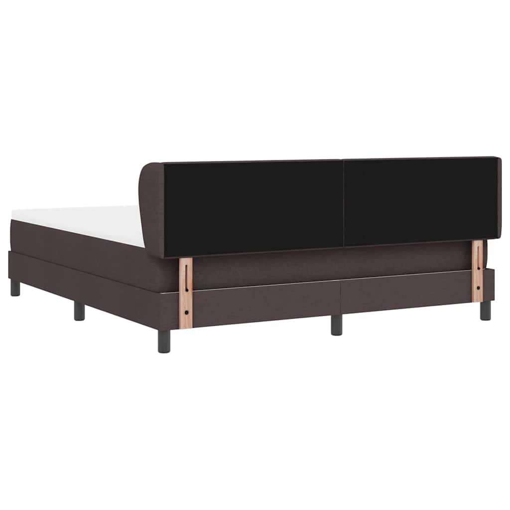 Boxspringbed met matras Donkerbruin 180 x 200 cm Stof is nu te koop bij PeponiXL, paradijselijk wonen!