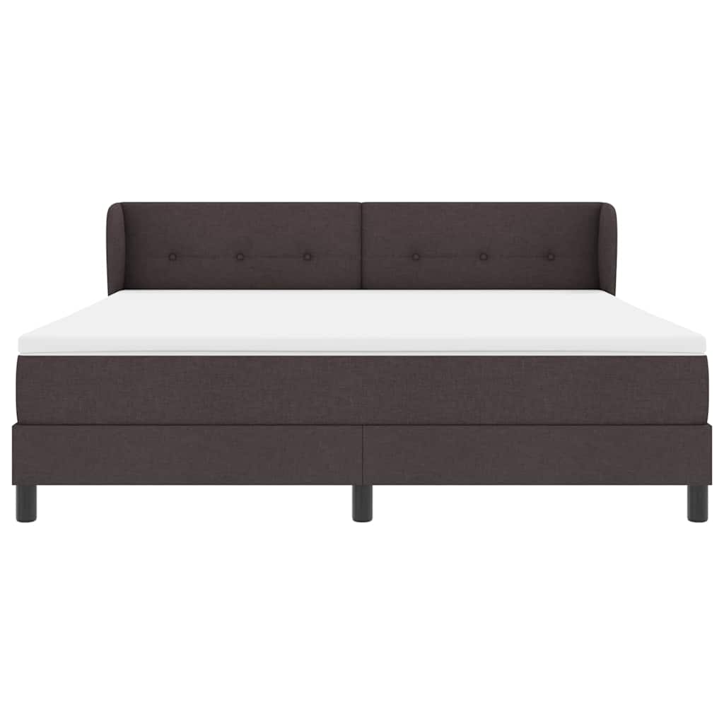 Boxspringbed met matras Donkerbruin 180 x 200 cm Stof is nu te koop bij PeponiXL, paradijselijk wonen!