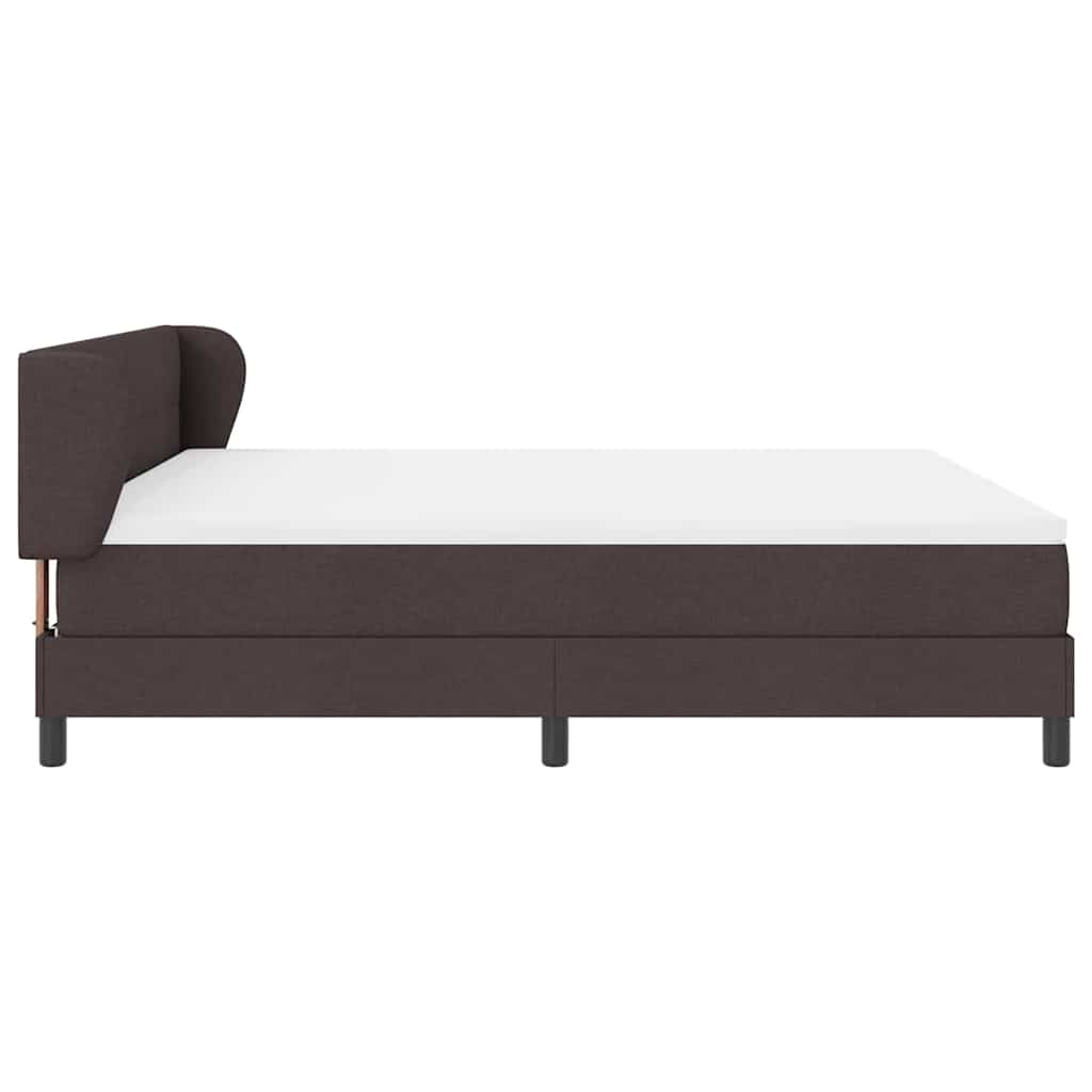 Boxspringbed met matras Donkerbruin 180 x 200 cm Stof is nu te koop bij PeponiXL, paradijselijk wonen!